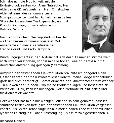 Klassischer Gesangsunterricht Landsbergs Operngesangsunterricht